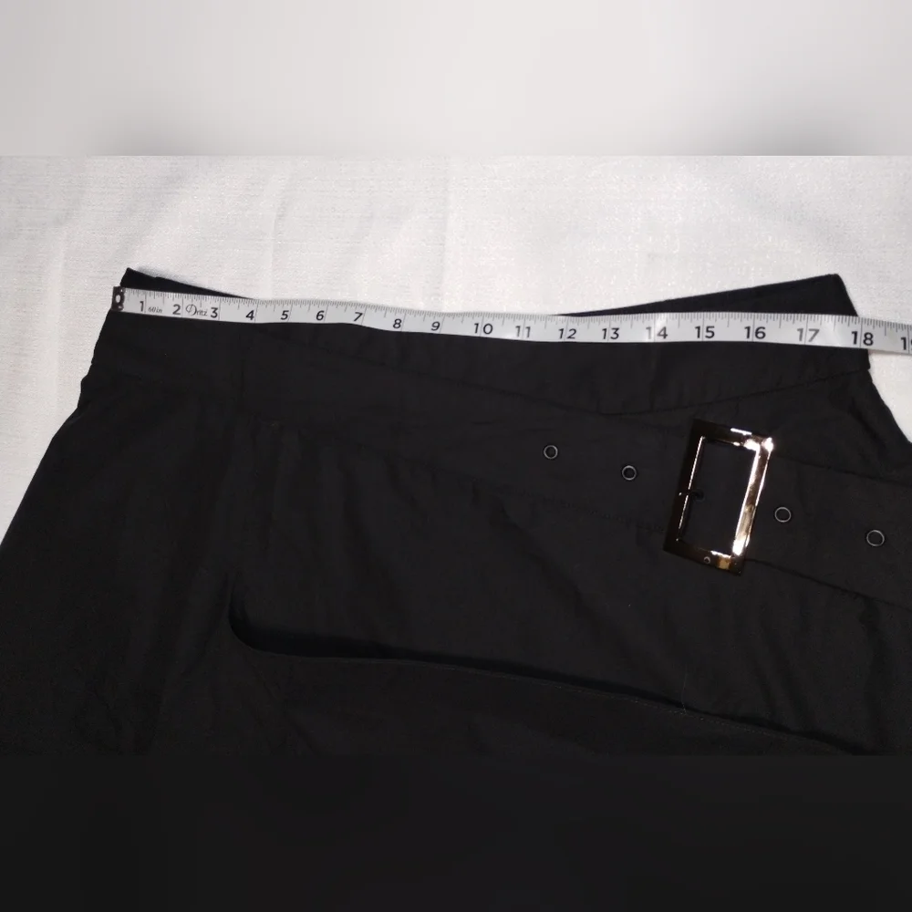 S. Deer Concept Elegant Black A-Line Skirt (2XL)
